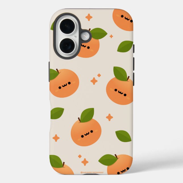 Orange Citrus Fruit iPhone 16 Hülle (Rückseite)