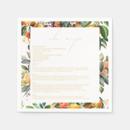 Orange Citrus Fruit Wedding Cake Rezept Serviette