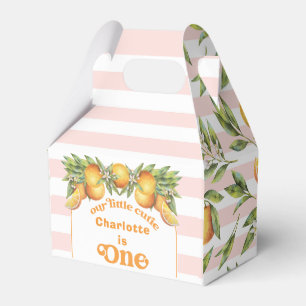 Orange Citrus Kleine Süsse 1 1. Geburtstag Gunst Geschenkschachtel