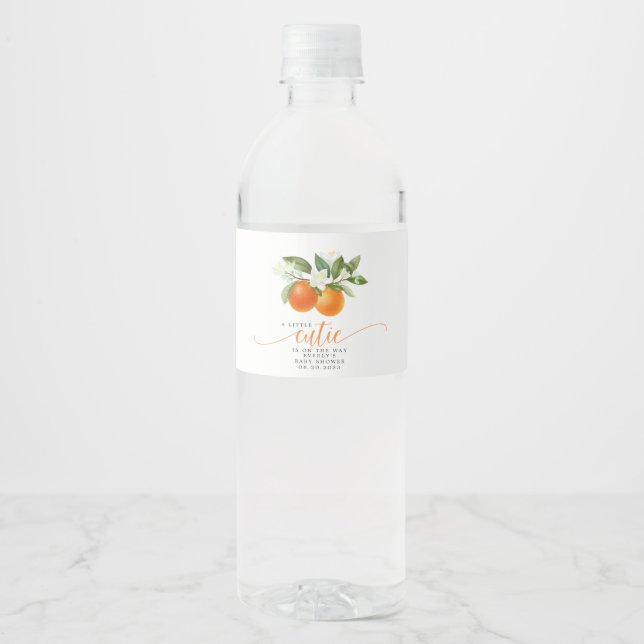 Orange Citrus Kleine Süsse auf dem Weg Babydusche (Vorderseite)
