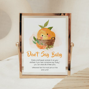 Orange Citrus Kleine Süsse Sage nicht Baby Poster