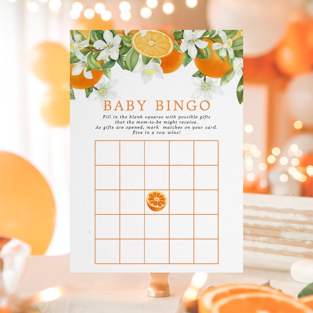 Orange Citrus Little Süsse Baby Showroom Bingo Gam Einladung (Von Creator hochgeladen)