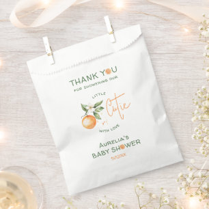 Orange Citrus Little Süsse Danke Baby Dusche Geschenktütchen