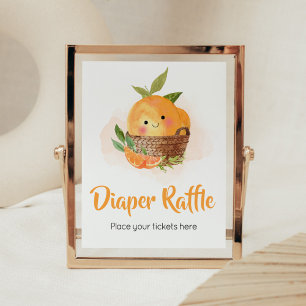 Orange Citrus Little Süsse Diaper Raffle Poster
