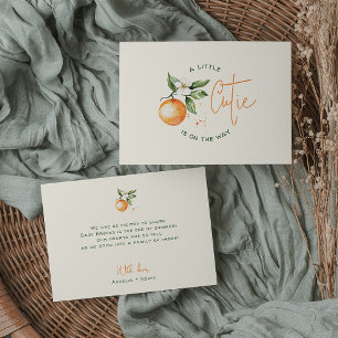 Orange Citrus Little Süsse Schwangerschaft Ankündigung