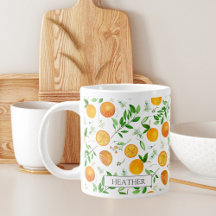 Orange Citrus Sommer Floral Botanisches Muster