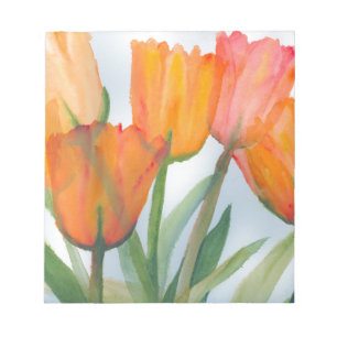 Orange Citrus Tulips Notizblock