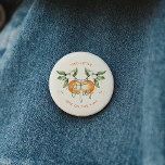 Orange Citrus Two Little Cuties Twin Baby Shower Button<br><div class="desc">Introducing our orange citrus two little cuties twin baby shower button, perfect for a fun, gender-neutral celebration! This zesty design features a delightful citrus orange clementine fruit theme, brought to life with a simple boho-inspired watercolor style. It is ideal for welcoming a little boy or girl in a joyful and...</div>