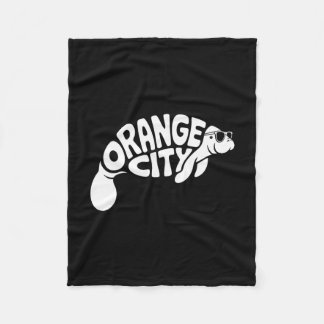 Orange City Manatee Orlando Florida Süße Ferien Fleecedecke