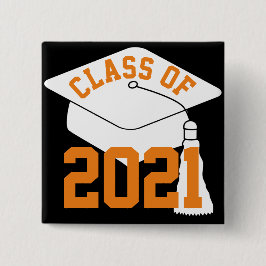 Orange Class of 2024 Grad Cap Button