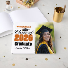 Orange Class of 2026 Graduation Photo Gästebuch