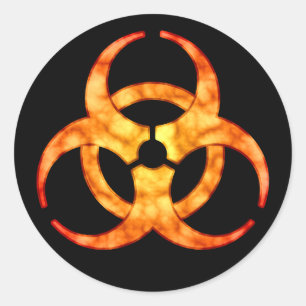 Orange Cloud Biogefährdung Symbol Sticker