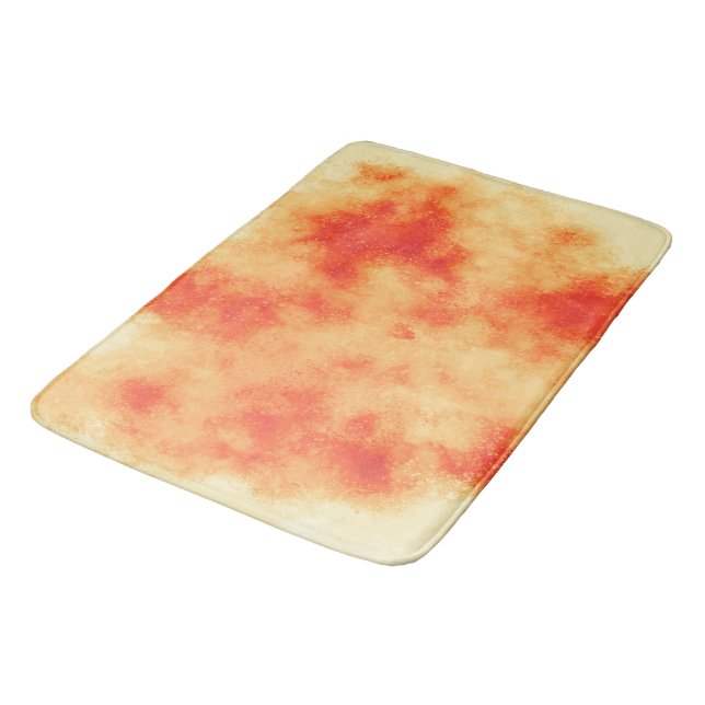 Orange Cloud Effect Bath Mat Badematte (Schrägansicht)