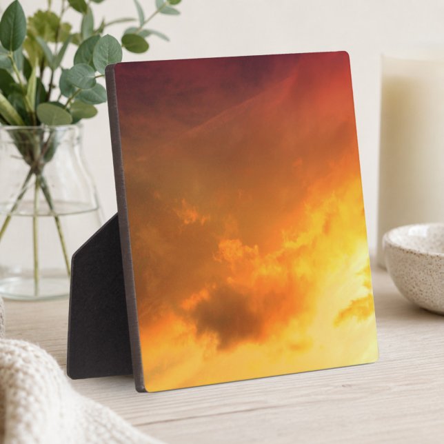 Orange Clouds Fotoplatte (Orange Clouds Plaque)