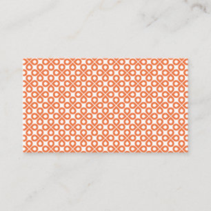 ORANGE CLOVER PATTERN VISITENKARTE