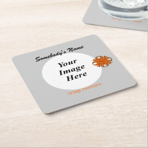 Orange Clover Ribbon Template by Kenneth Yoncich Rechteckiger Pappuntersetzer