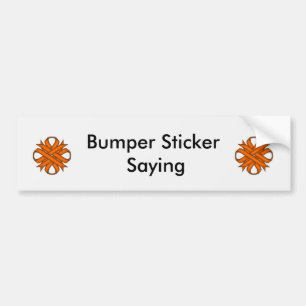 Orange Clover Ribbon von Kenneth Yoncich Autoaufkleber
