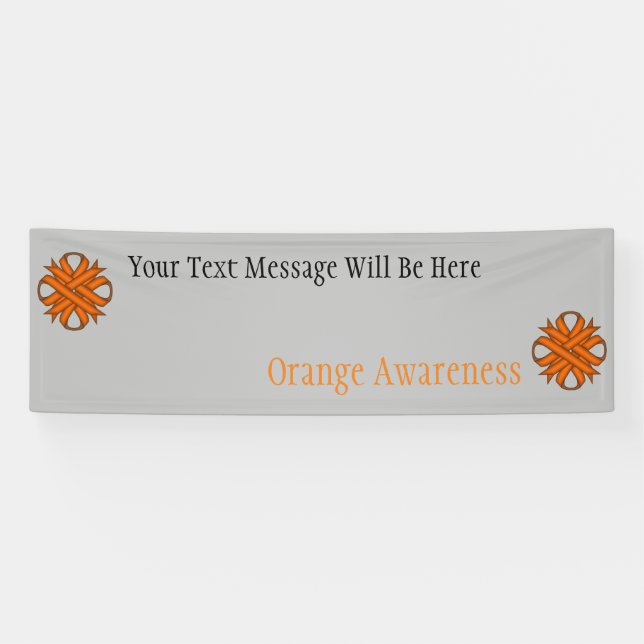 Orange Clover Ribbon von Kenneth Yoncich Banner (Horizontal)