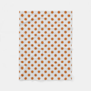 Orange Clover Ribbon von Kenneth Yoncich Fleecedecke