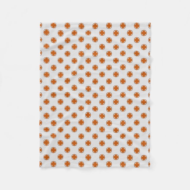 Orange Clover Ribbon von Kenneth Yoncich Fleecedecke (Vorderseite)