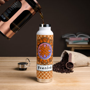 Orange Clover Ribbon von Kenneth Yoncich Trinkflasche