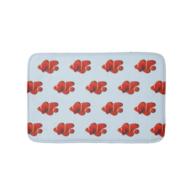 Orange Clownfish Muster Badematte (Vorderseite)