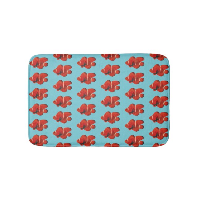 Orange Clownfish Muster Badematte (Vorderseite)