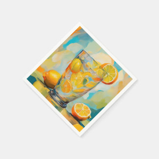 Orange Cocktail AI-Kunstserviette Serviette
