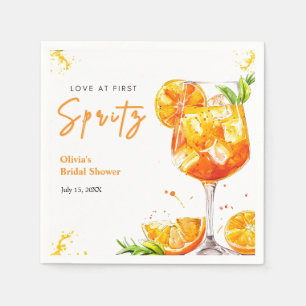 Orange Cocktail Liebe auf den ersten Spritzer Brau Serviette
