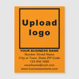 Orange Color 4.25" x 5.6" Magnetic Business Card Magnetkarte
