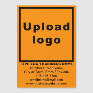 Orange Color 5" x 7" Magnetic Business Card Magnetkarte