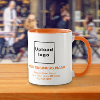 Orange Color Business Brand Texte zur Combo-Tasse