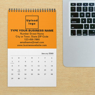 Orange Color Business Branding auf Kalender