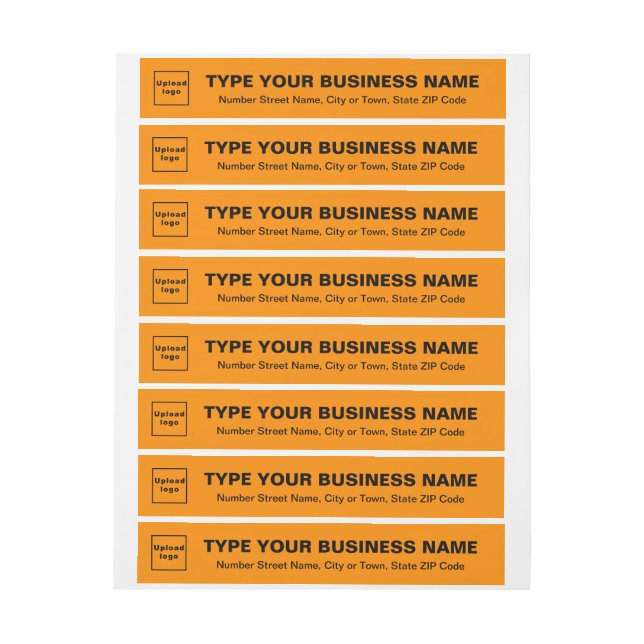 Orange Color Business Rücksendeadresse (Bogen)