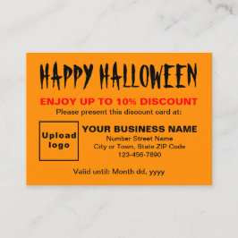 Orange Color Discount Card für Unternehmen Rabattkarte