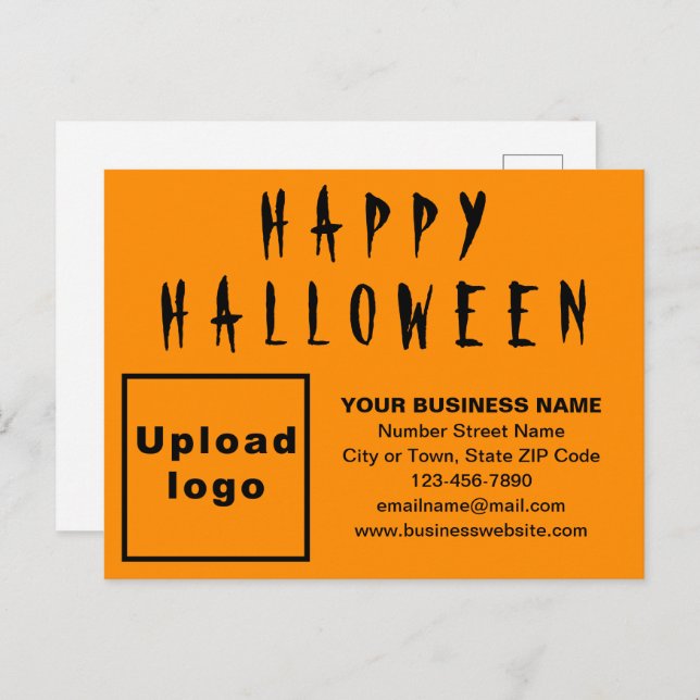 Orange Color Holiday Postkarte (Vorne/Hinten)