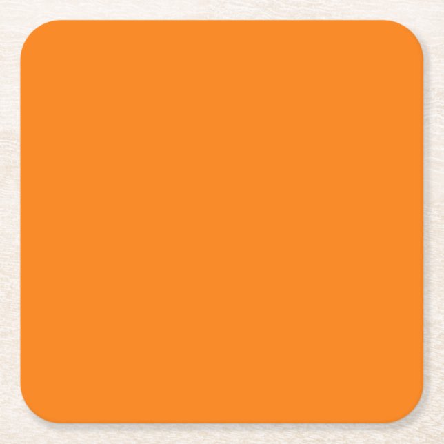 Orange Color Rechteckiger Pappuntersetzer (Vorderseite)