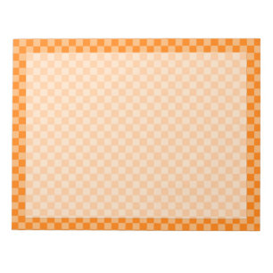 Orange Combination Checkerboard von Shirley Taylor Notizblock