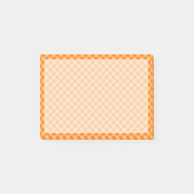 Orange Combination Checkerboard von Shirley Taylor Post-it Klebezettel (Vorderseite)
