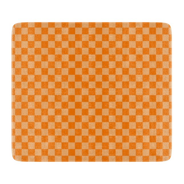 Orange Combination Checkerboard von Shirley Taylor Schneidebrett (Vorderseite)