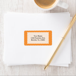 Orange Combination Checkerboard von ShirleyTaylor Adressaufkleber