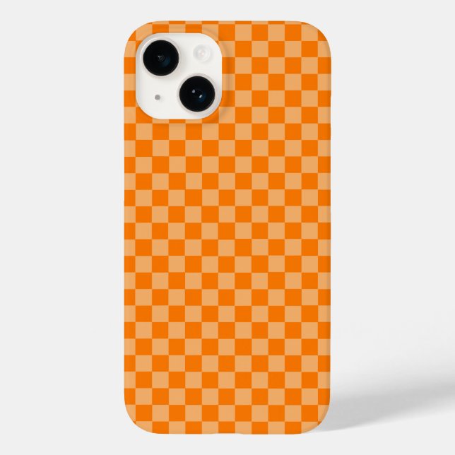 Orange Combination Checkerboard von STaylor Case-Mate iPhone 14 Hülle (Rückseite)