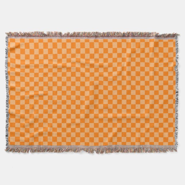 Orange Combination Classic Checkerboard STaylor Decke (Vorderseite)