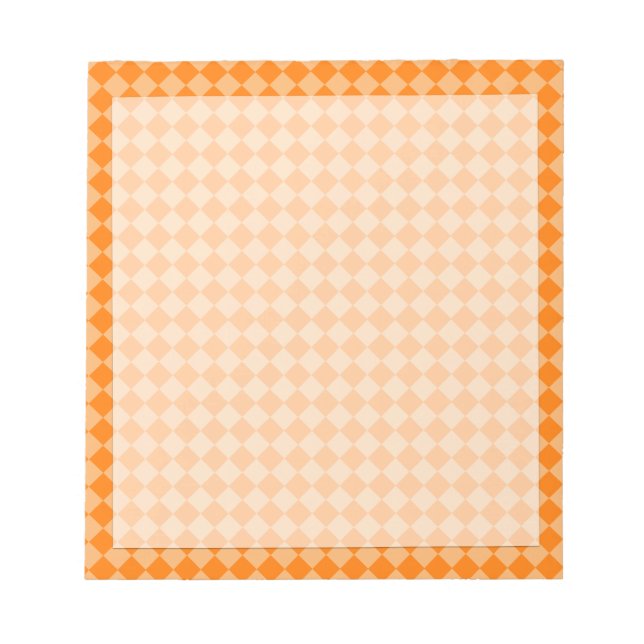 Orange Combination Diamond Pattern STaylor Notizblock (Vorderseite)