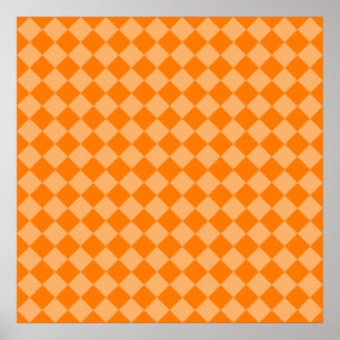 Orange Combination Diamond Pattern von STaylor Poster