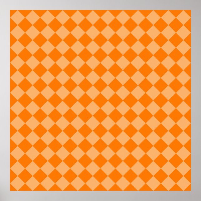 Orange Combination Diamond Pattern von STaylor Poster (Vorne)