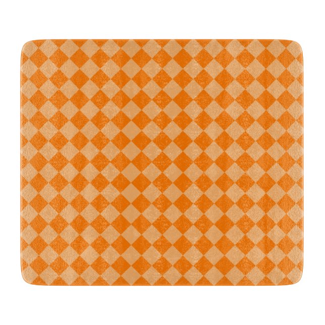 Orange Combination Diamond Pattern von STaylor Schneidebrett (Vorderseite)