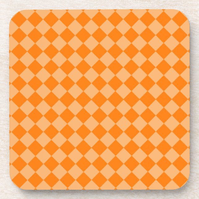 Orange Combination Diamond Pattern von STaylor Untersetzer (Vorderseite)