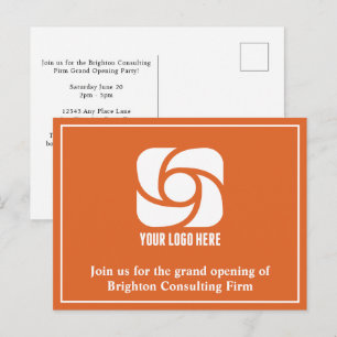 Orange Company Werbe-Geschäftslogo Postkarte
