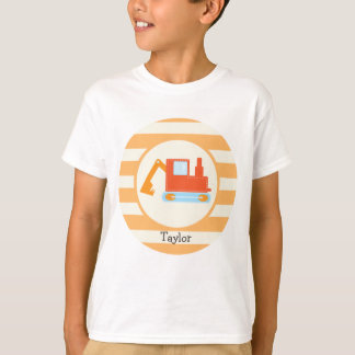 Orange Construction Toy Backhoe T-Shirt